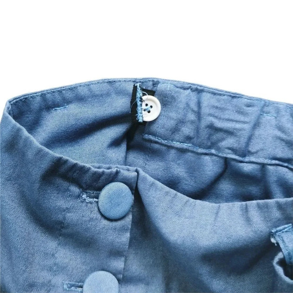 Handmade Button Down  Pleated Skirt with Belt - Picture 5 of 6